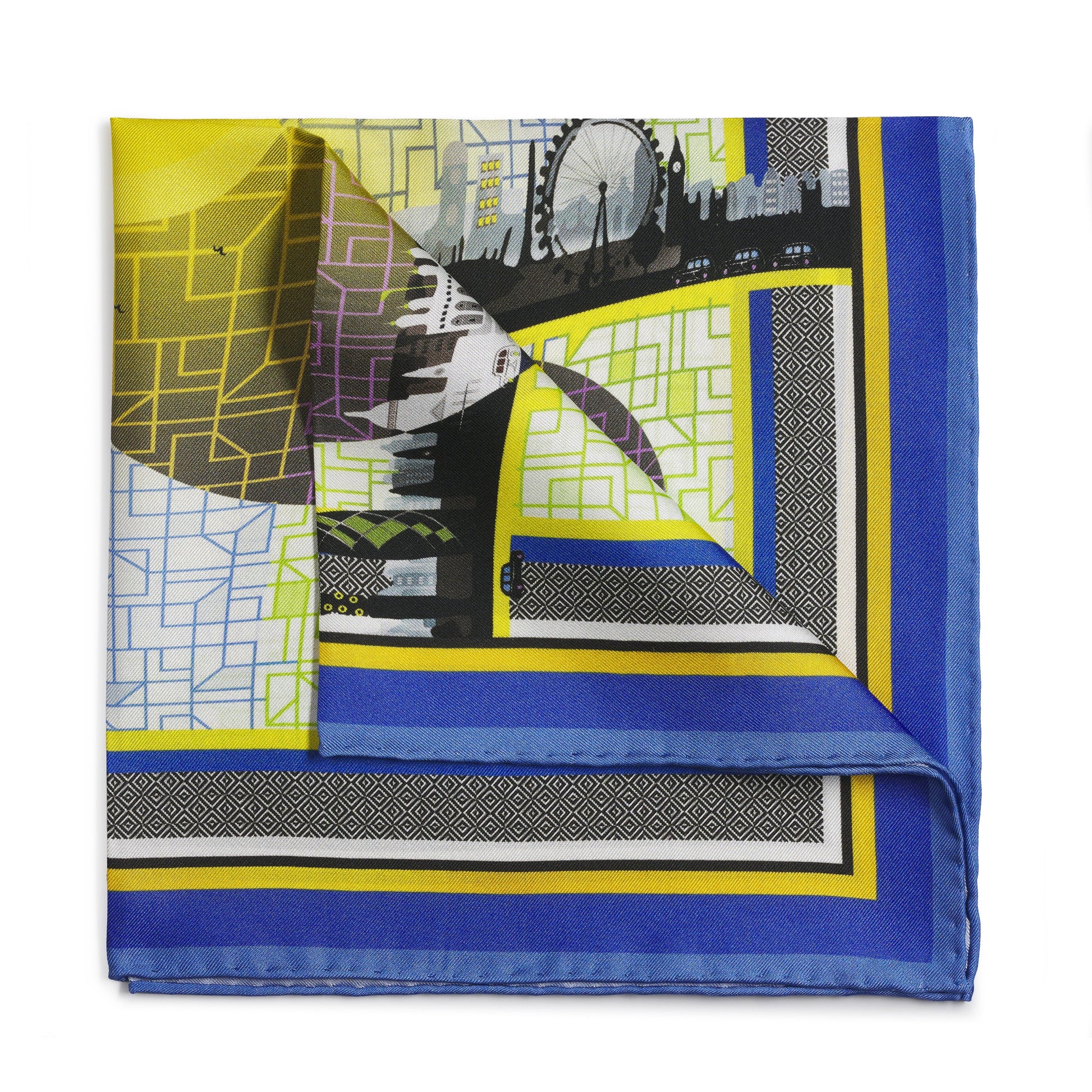 London's Calling Pocket Square Benson & Clegg