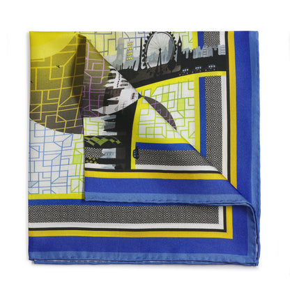 London's Calling Pocket Square Benson & Clegg