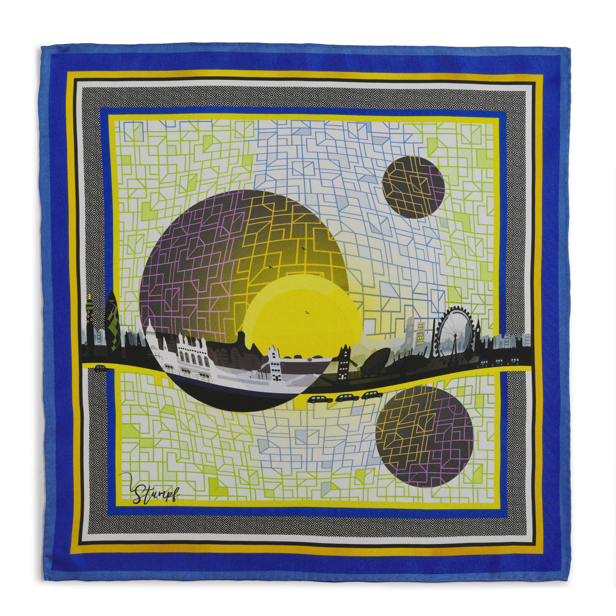 London's Calling Pocket Square Benson & Clegg