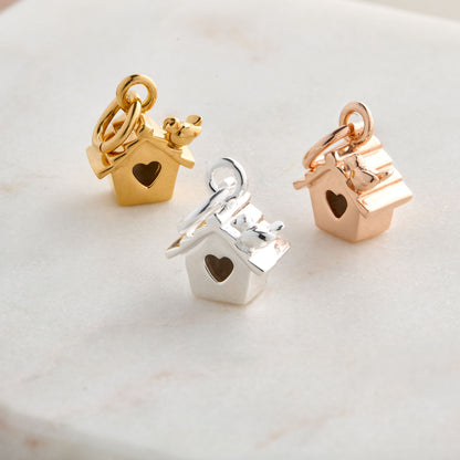 Bird House Silver Charm Scarlett Jewellery