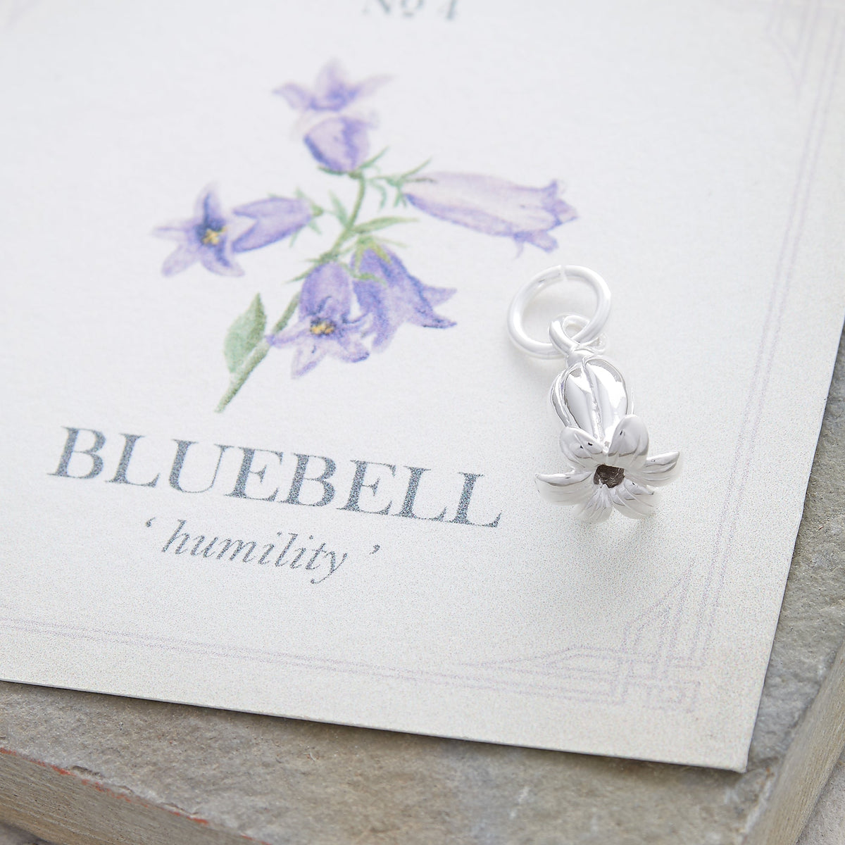 Bluebell Flower Silver Charm Scarlett Jewellery