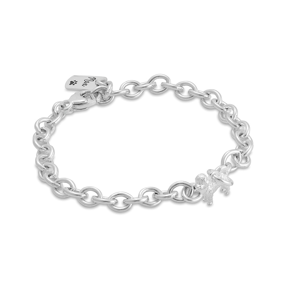 Cavapoo Silver Dog Charm Bracelet Scarlett Jewellery