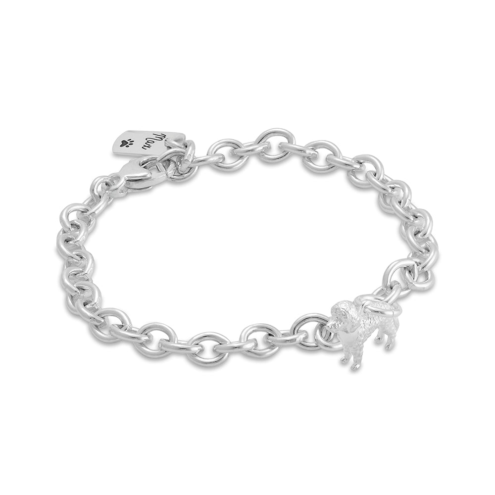 Labradoodle Silver Dog Charm Bracelet Scarlett Jewellery