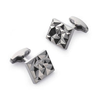 Modernist Cufflinks In Gun Metal Benson & Clegg