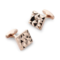 Modernist Cufflinks In Rose Gold Benson & Clegg