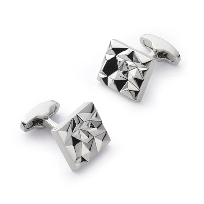 Modernist Cufflinks In Silver Benson & Clegg