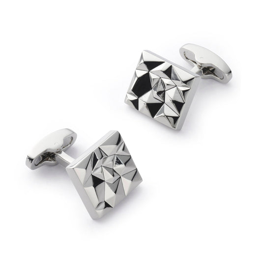 Modernist Cufflinks In Silver Benson & Clegg