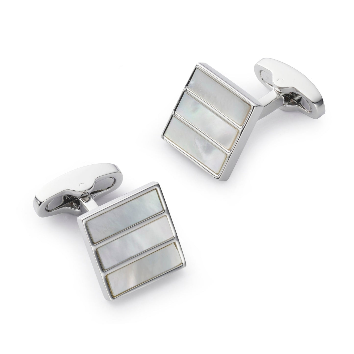 Triptych Cufflinks In Mother Of Pearl Benson & Clegg