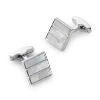 Triptych Cufflinks In Mother Of Pearl Benson & Clegg