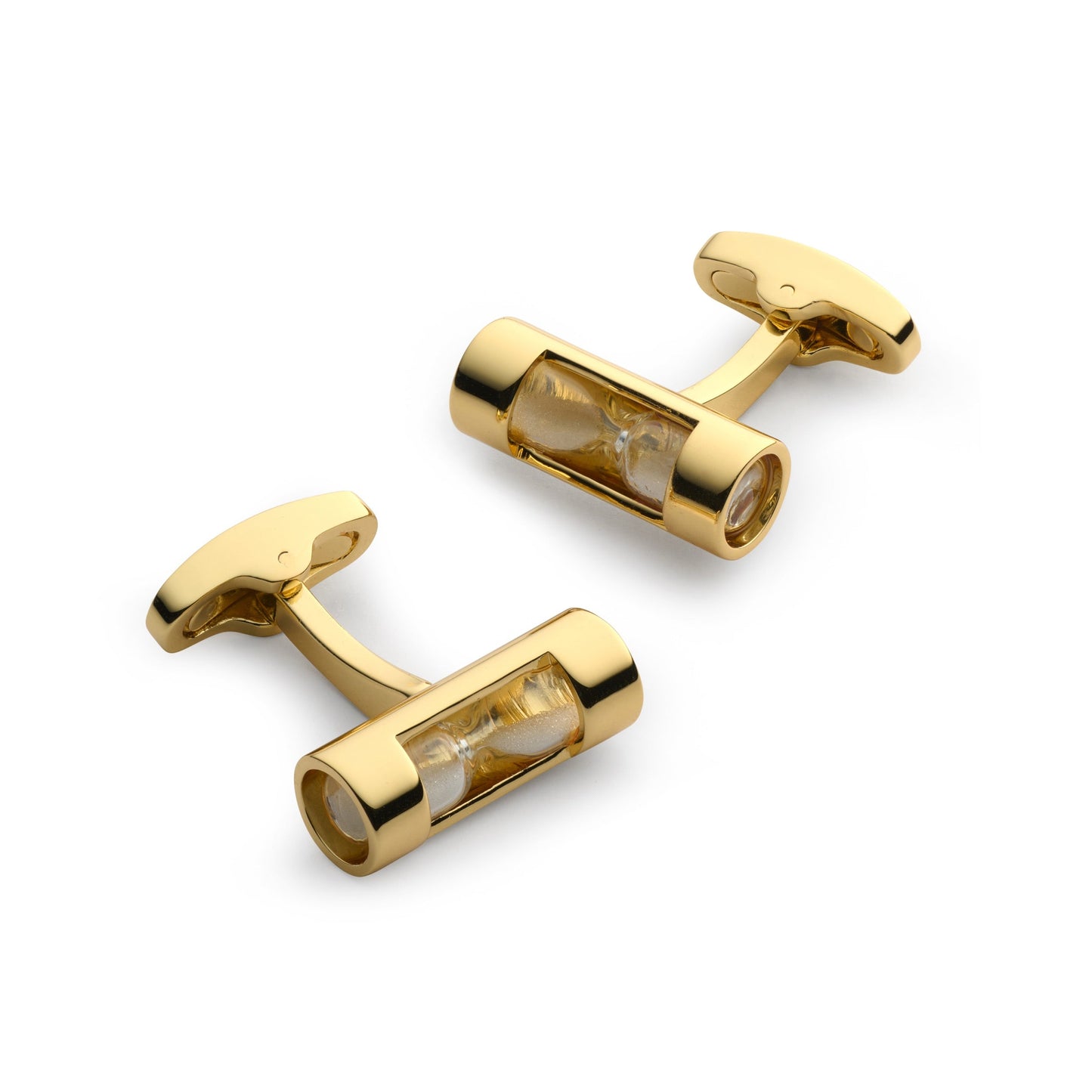 Hourglass Cufflinks In Gold Benson & Clegg