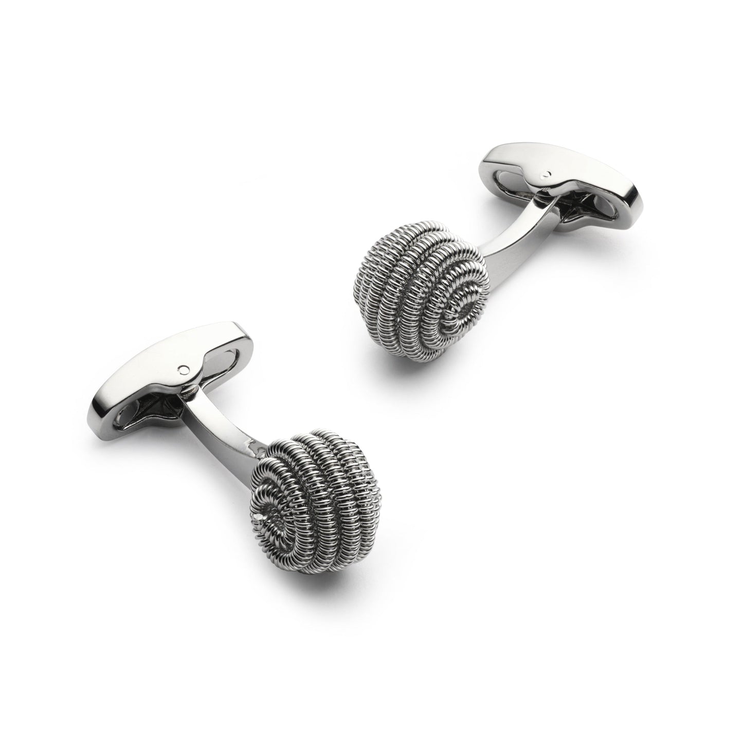 Spiral Cufflinks In Silver Benson & Clegg