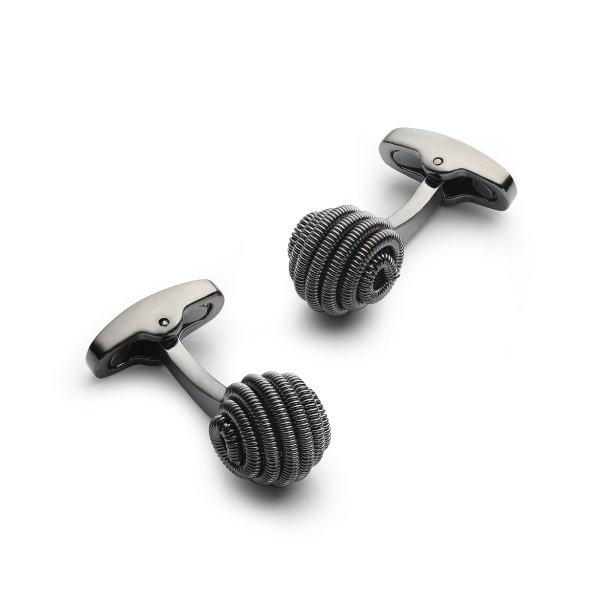 Spiral Cufflinks In Gunmetal
