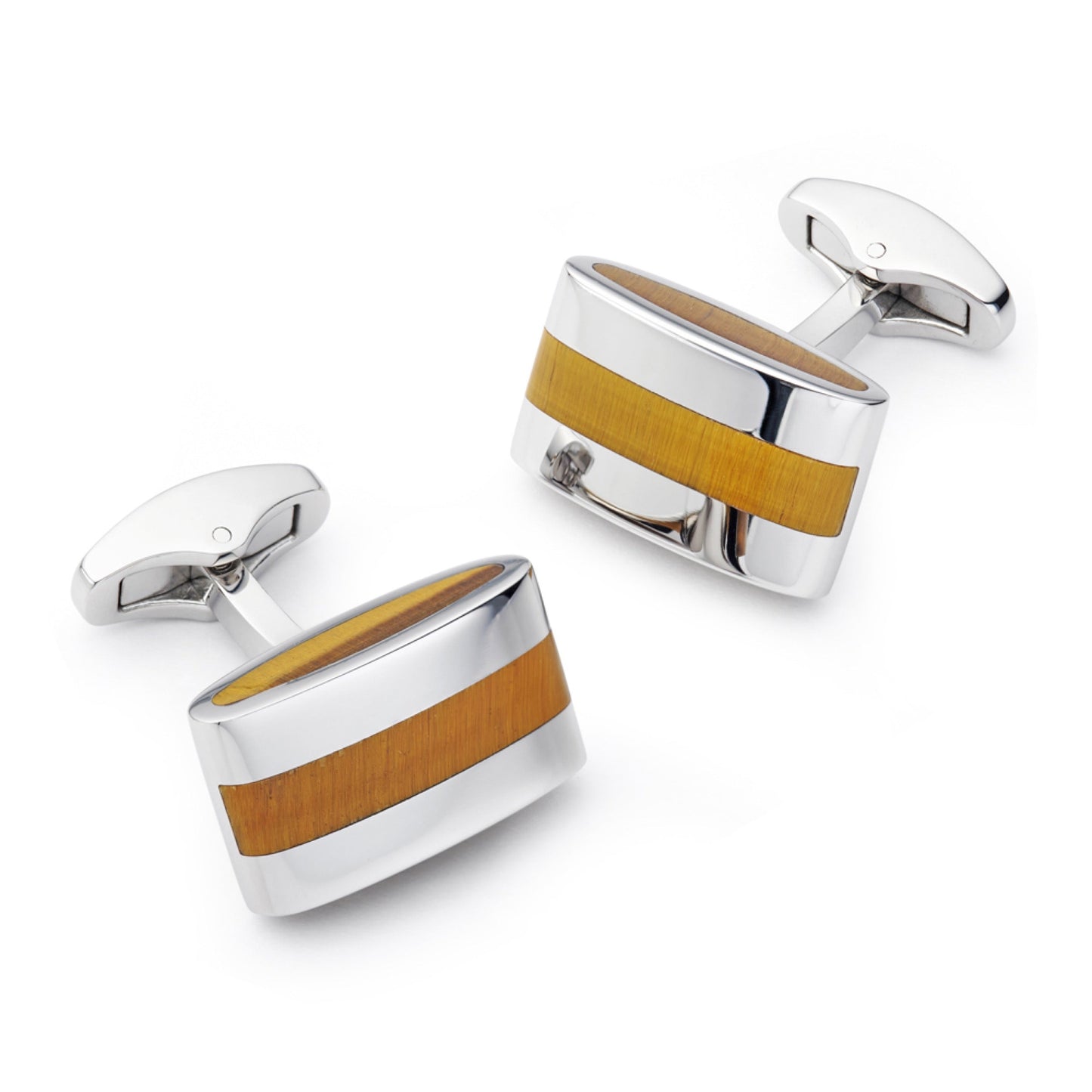 Contemporary Tigers Eye Cufflinks Benson & Clegg