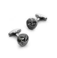 Knot Cufflinks In Gunmetal Benson & Clegg