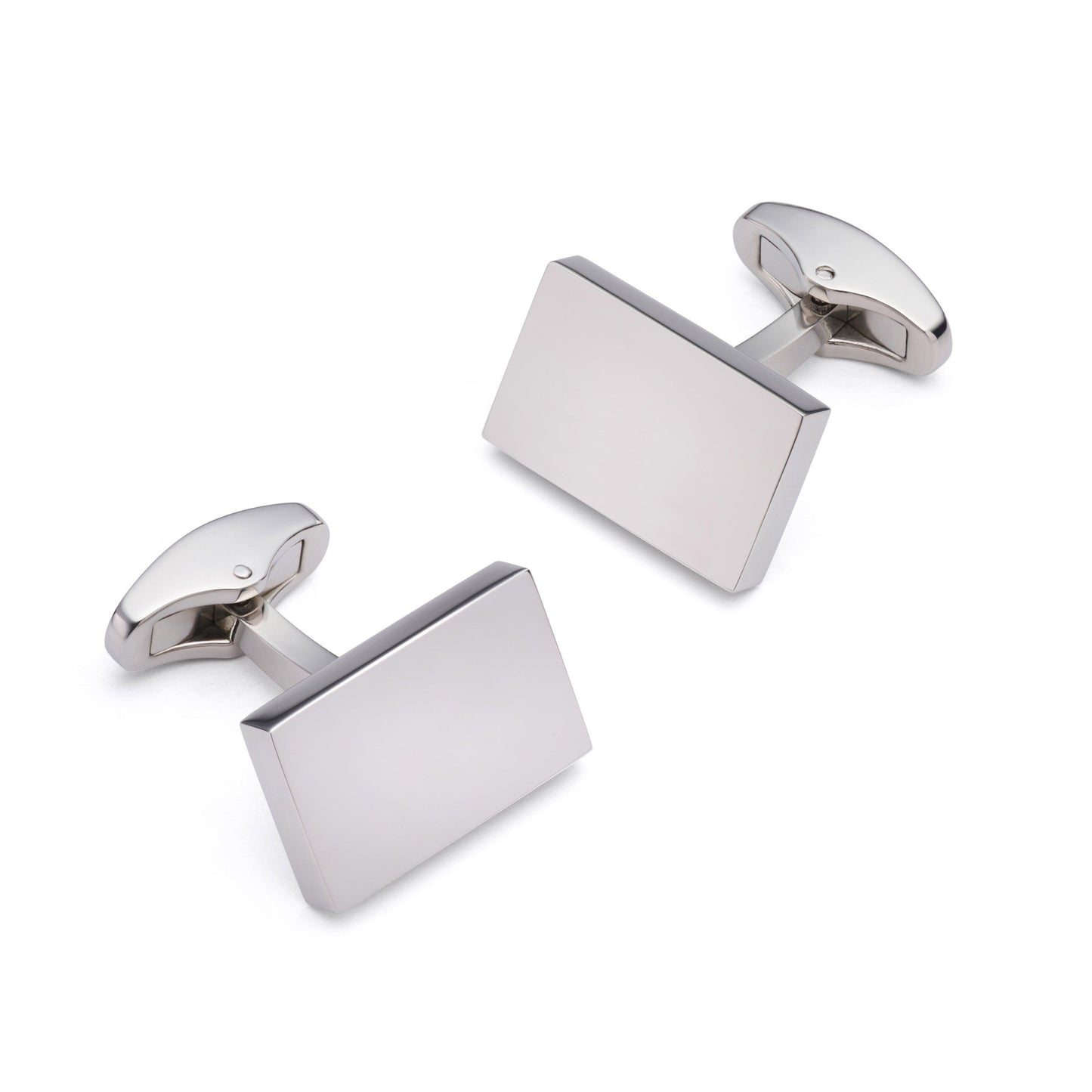 Rectangular Cufflinks In Silver Benson & Clegg