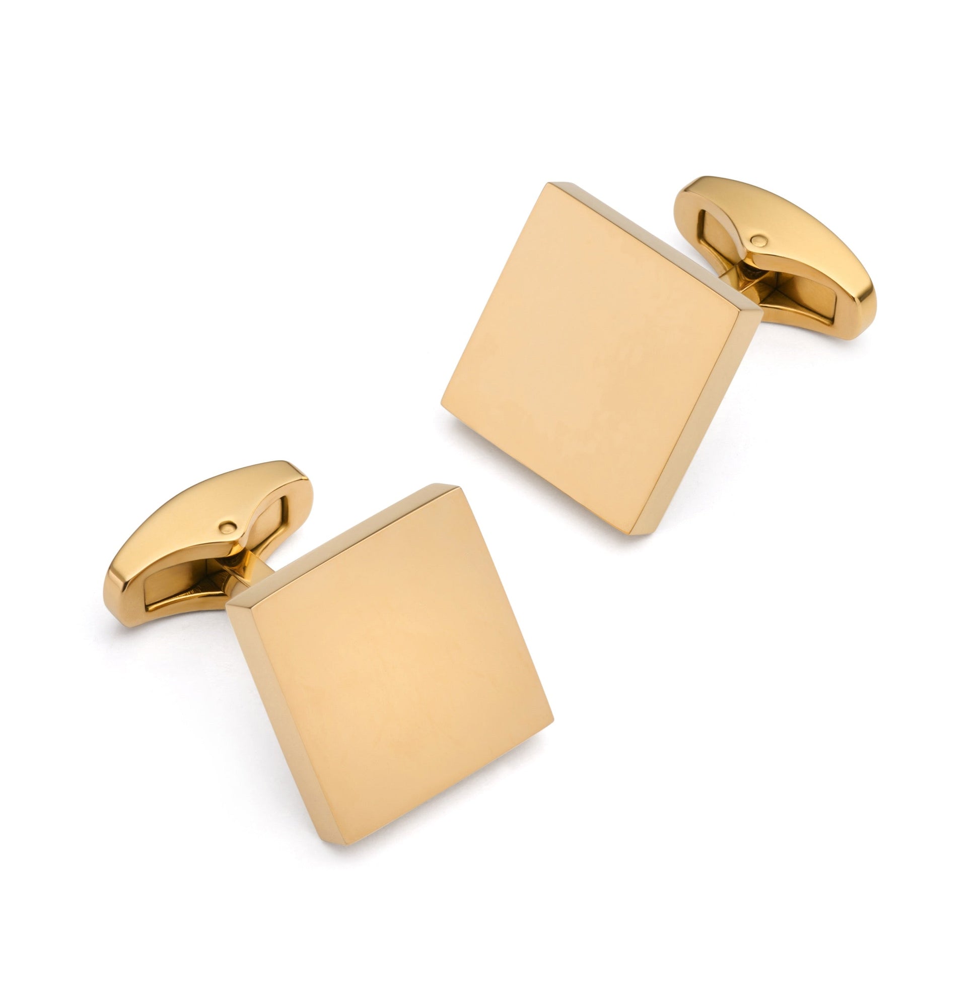 Square Cufflinks In Gold Benson & Clegg