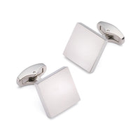 Square Cufflinks In Silver Benson & Clegg