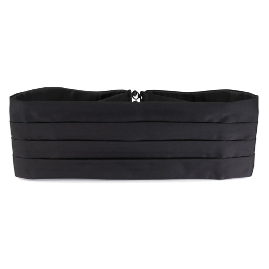 Black Satin Silk Cummerbund Benson & Clegg