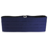 Navy Satin Silk Cummerbund Benson & Clegg
