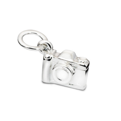 Vintage Camera Personalised Silver Charm Scarlett Jewellery