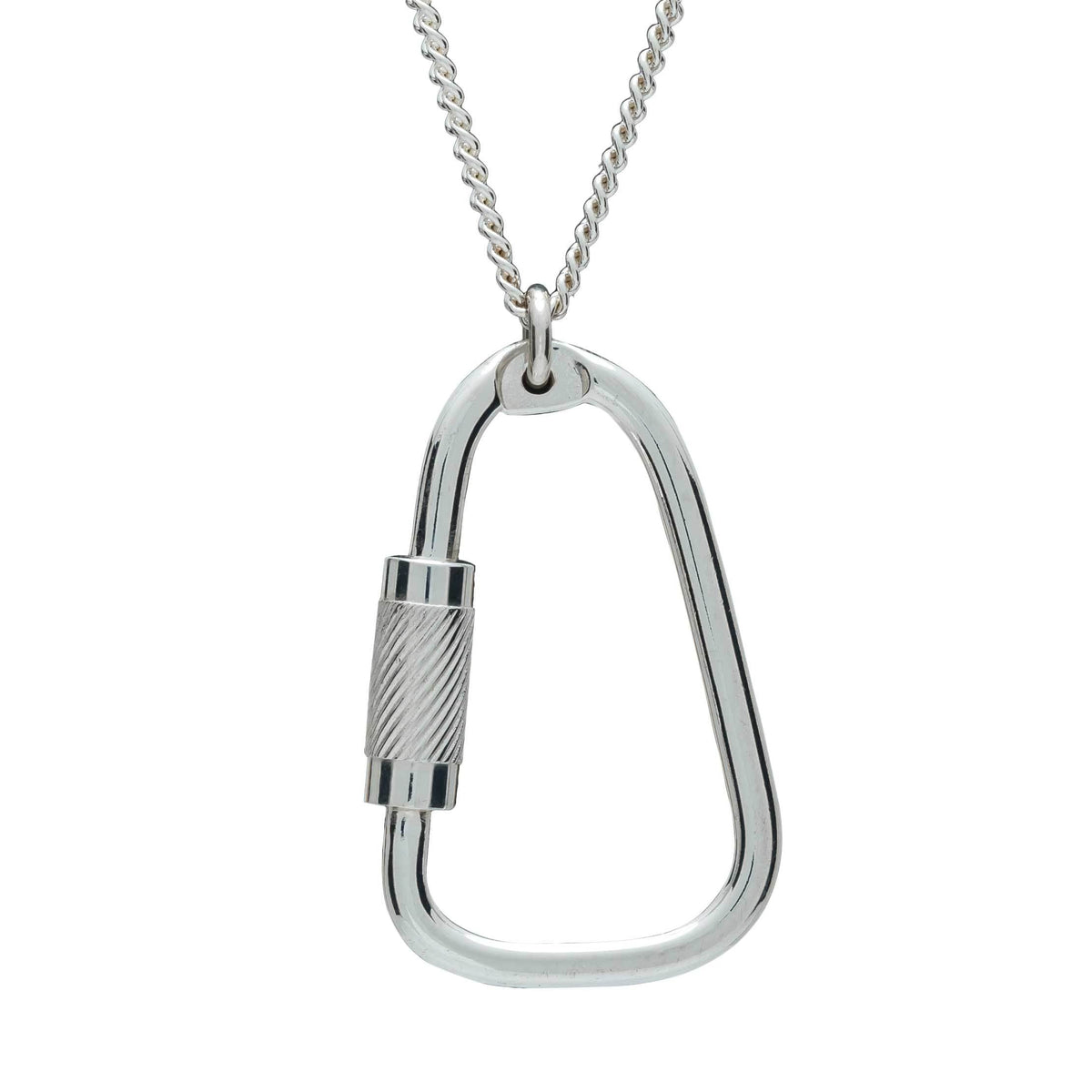 Climbing Carabiner Silver Necklace Scarlett Jewellery