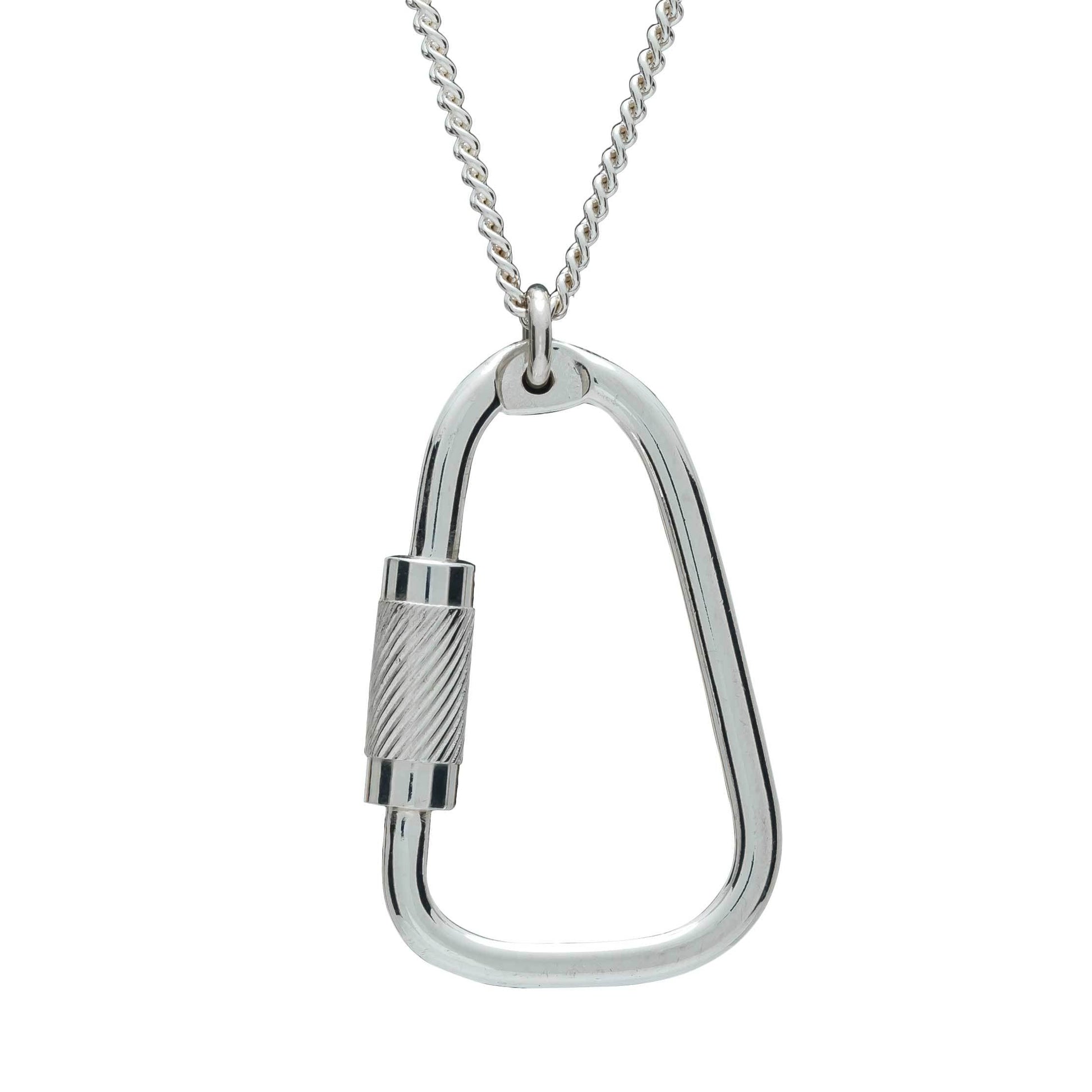 Climbing Carabiner Silver Necklace Scarlett Jewellery