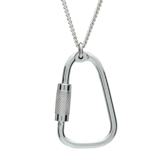 Climbing Carabiner Silver Necklace Scarlett Jewellery