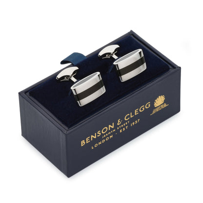 Contemporary Onyx Cufflinks Benson & Clegg