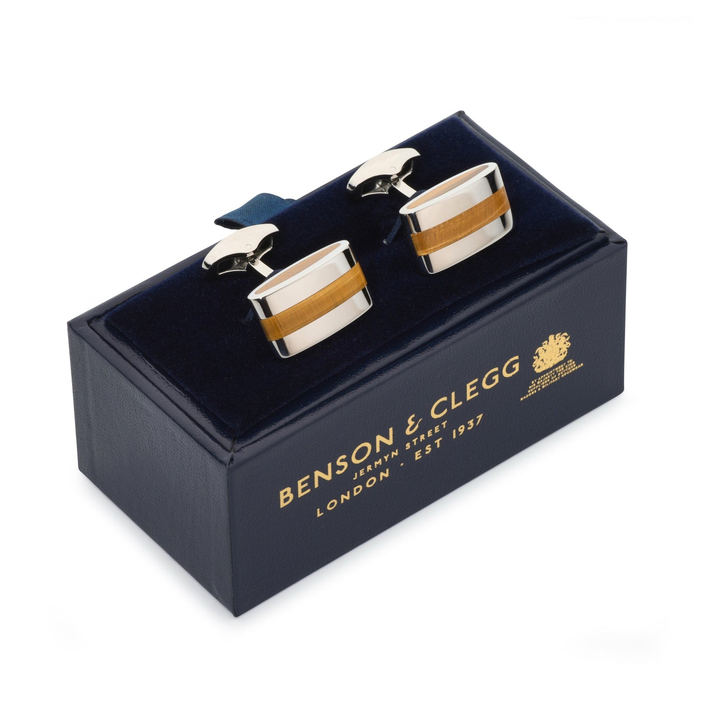Contemporary Tigers Eye Cufflinks Benson & Clegg