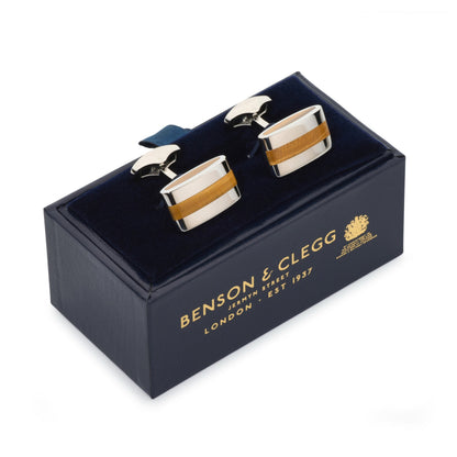 Contemporary Tigers Eye Cufflinks Benson & Clegg