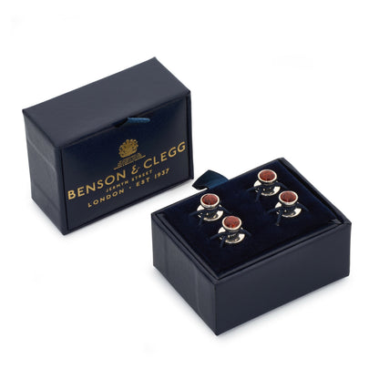 Baltic Amber Dress Studs In Sterling Silver Benson & Clegg