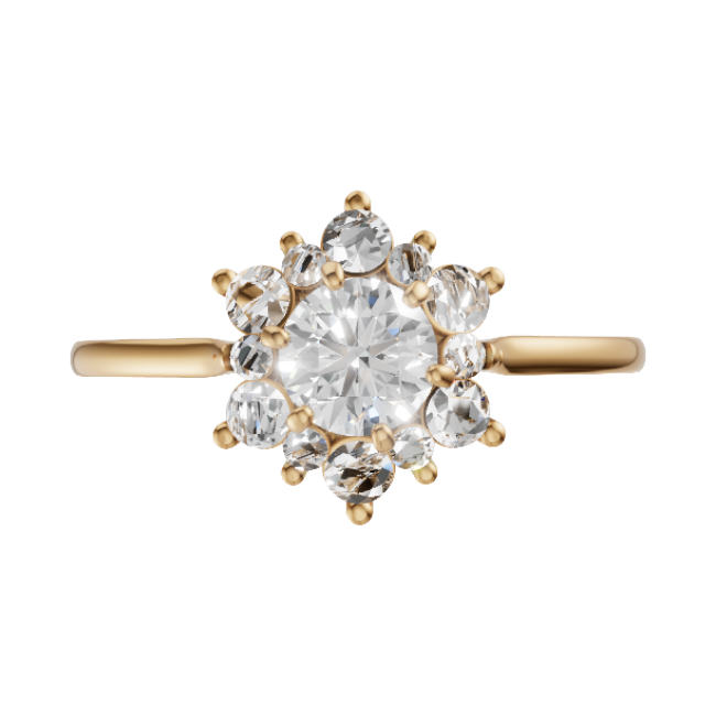 Flora Belle Halo Ring - SJR London Timepiece
