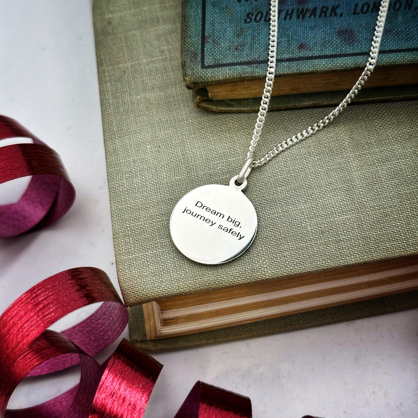 Classic St Christopher Necklace Sterling Silver 20mm Scarlett Jewellery