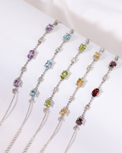 Citrine Bracelet in Sterling Silver - SJR London Timepiece