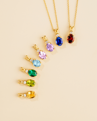 Emerald Pendant Necklace in 18k Gold Vermeil - SJR London Timepiece