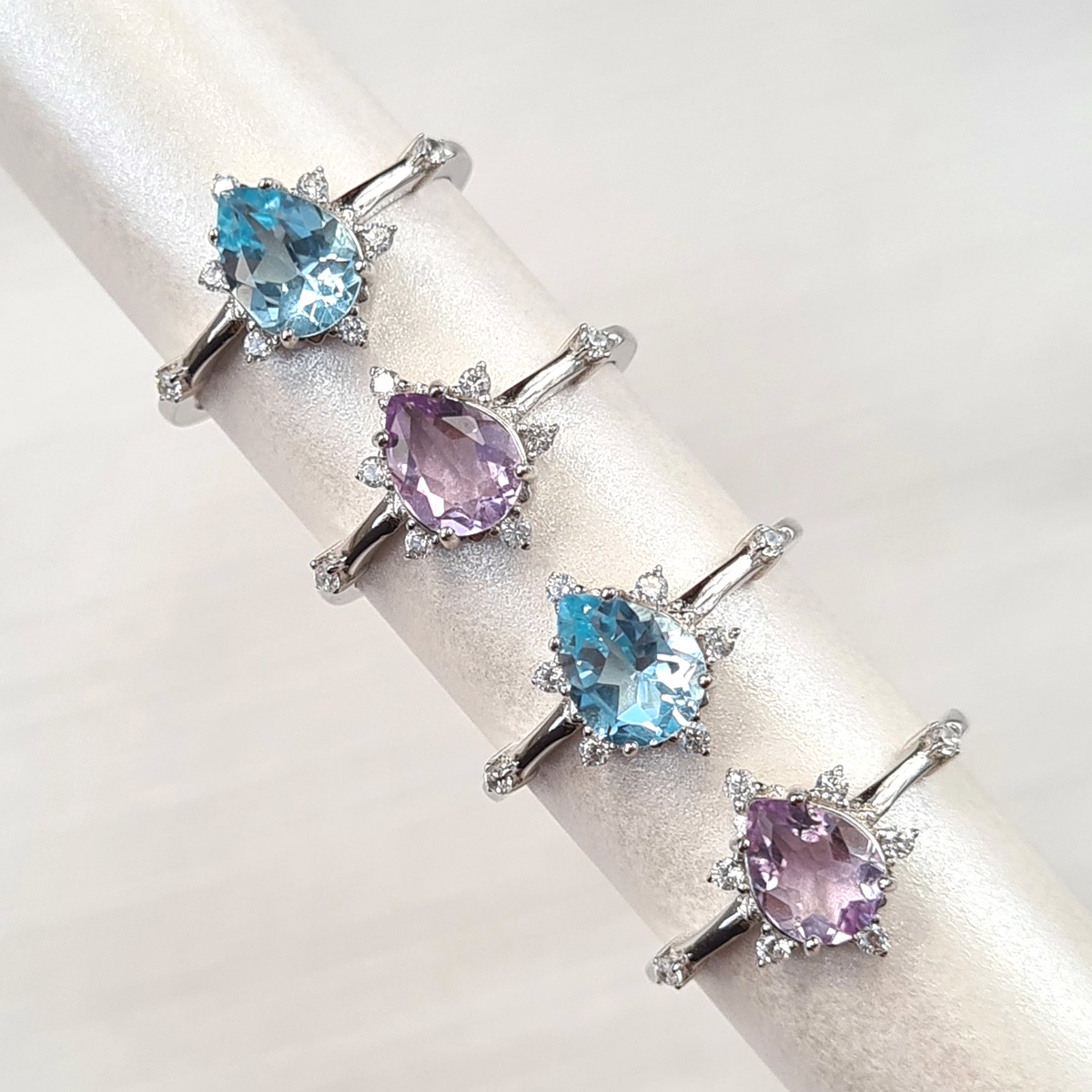 Estelle Lavender Amethyst Ring in Sterling Silver - SJR London Timepiece