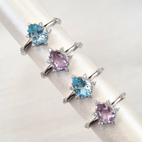 Estelle Lavender Amethyst Ring in Sterling Silver - SJR London Timepiece