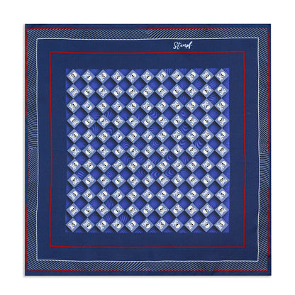 Skull & Crossbones Navy Sea Pocket Square Benson & Clegg