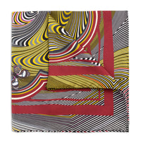Zig Zag Ochre Pocket Square