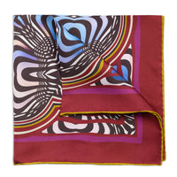 Abstract Fuschsia Pocket Square Benson & Clegg