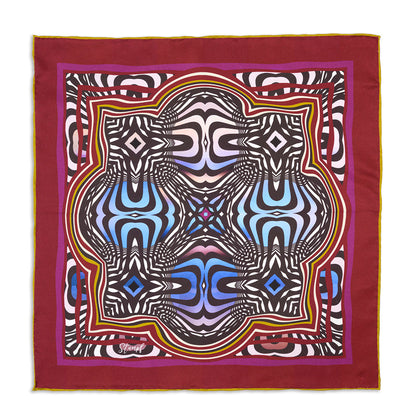 Abstract Fuschsia Pocket Square Benson & Clegg