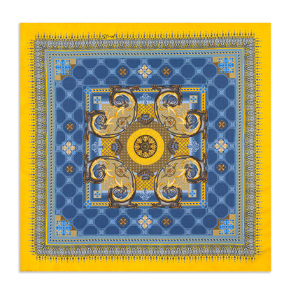 Burlington House Gates Gold Pocket Square Benson & Clegg