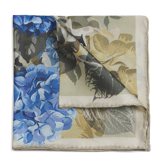 Hydrangea Stone Pocket Square Benson & Clegg
