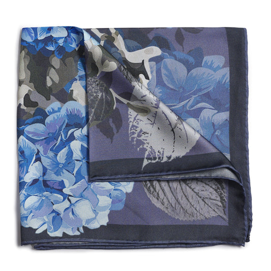 Hydrangea Mist Pocket Square Benson & Clegg