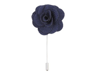 Boutonniere In Navy Silk Benson & Clegg