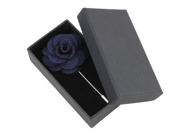 Boutonniere In Navy Silk Benson & Clegg
