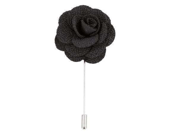 Boutonniere In Black Silk Benson & Clegg