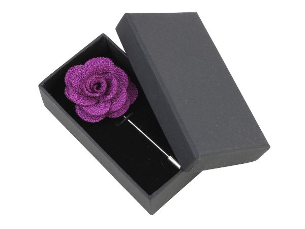 Boutonniere In Purple Silk Benson & Clegg