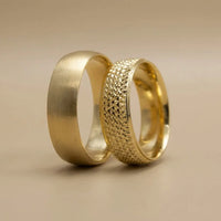 6mm Gold Wedding Band – Atlas Artisan – 9ct/14ct/18ct Gold Majestic Jewellery