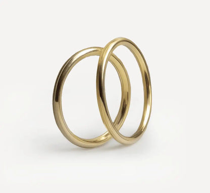 2mm Gold Wedding Band – Classic Elara – 9ct/14ct/18ct Gold Majestic Jewellery